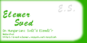 elemer sved business card